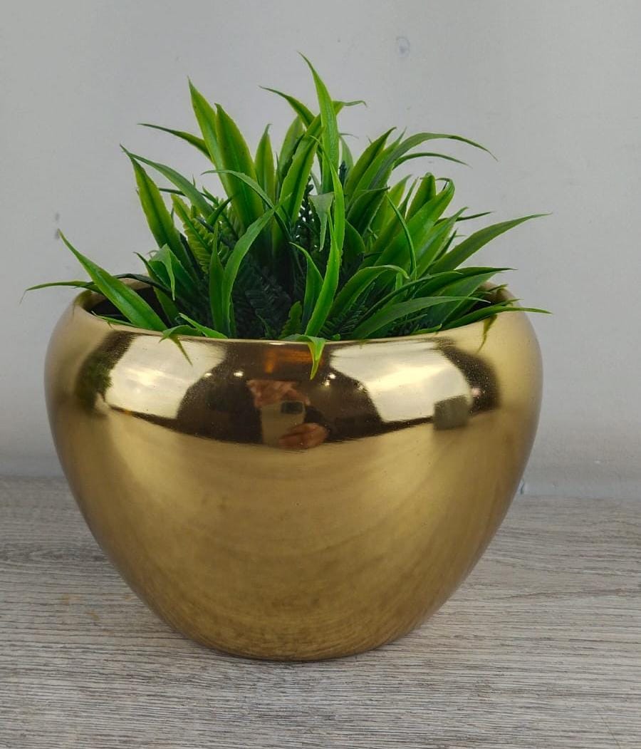 Golden Glow Metal Pot