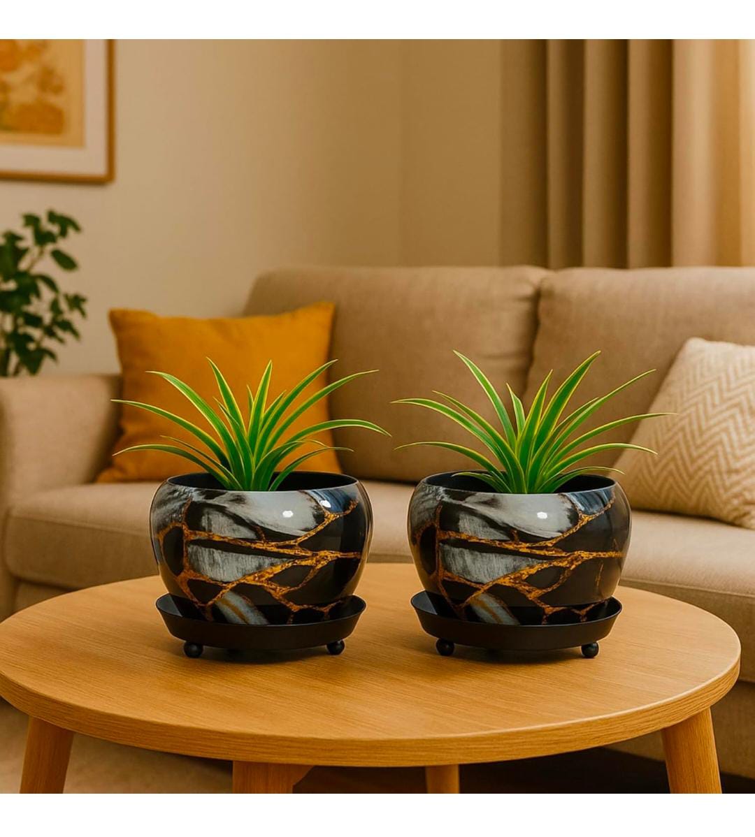 Black Galaxy  Metal Pot