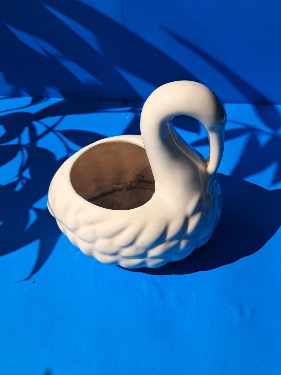Swan Ceramic Pot